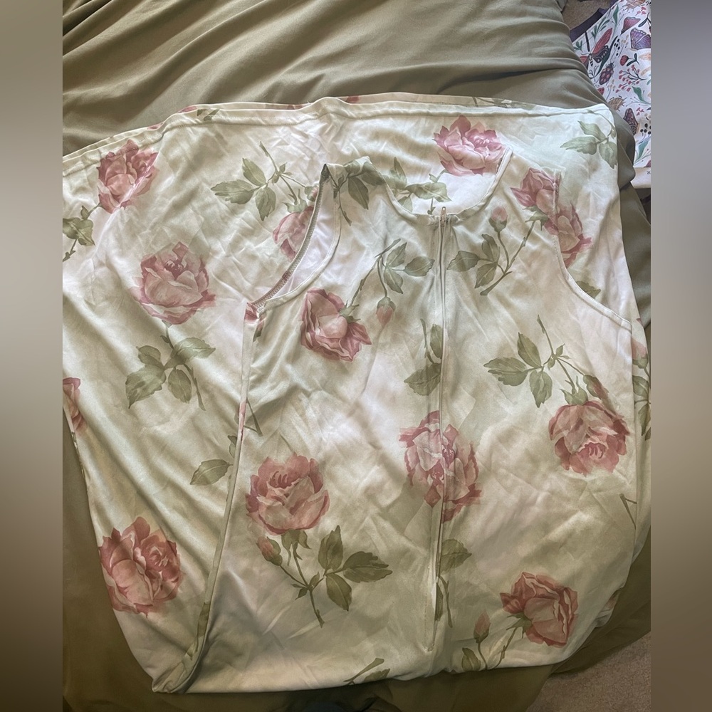 long vintage dress with flowers